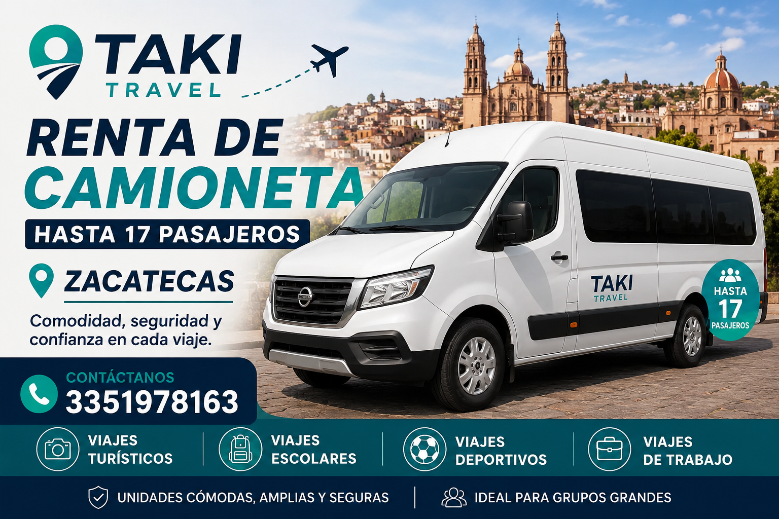 Taki Travel - Renta de Camioneta de Pasajeros en Zacatecas